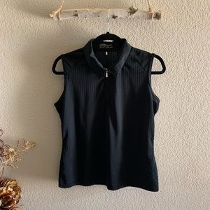 Nike Golf Fit Dry Zipper Placket Sleeveless Polo